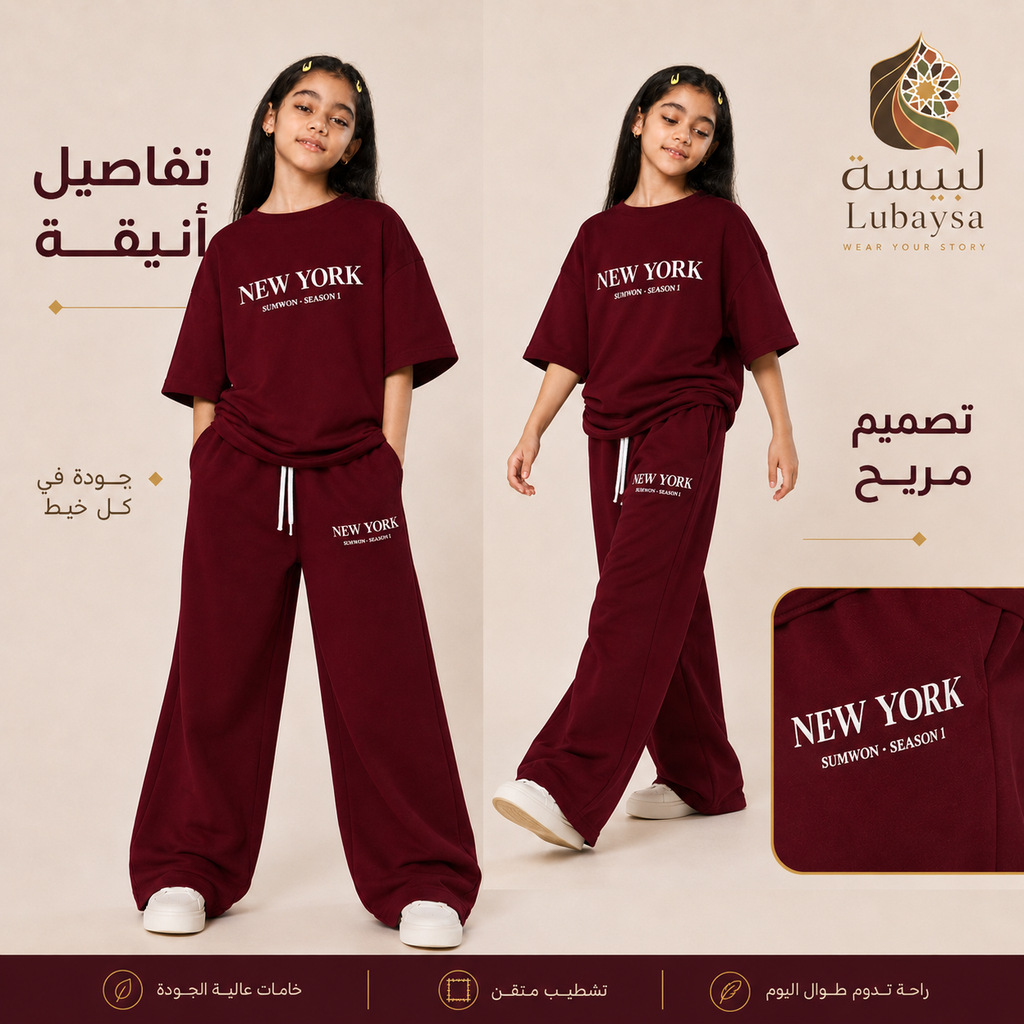طقم أطفال  New York – قطن ممتاز