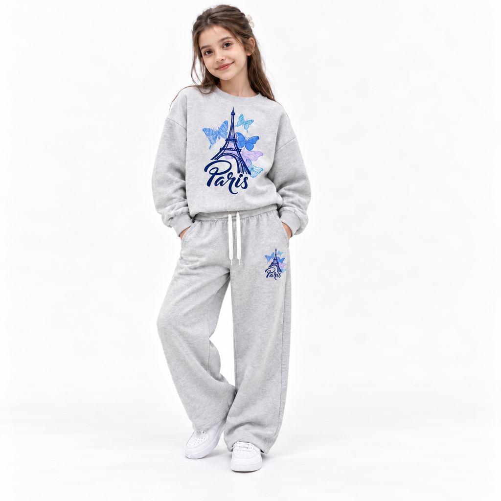 طقم بناتي Oversize من 8 حتى 14 سنة | Ensemble Fille Paris