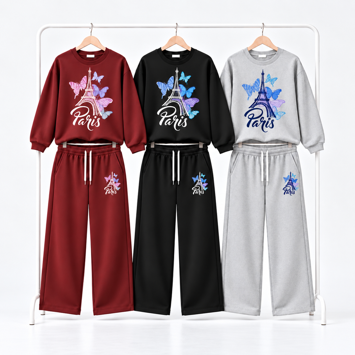 طقم بناتي Oversize من 8 حتى 14 سنة | Ensemble Fille Paris