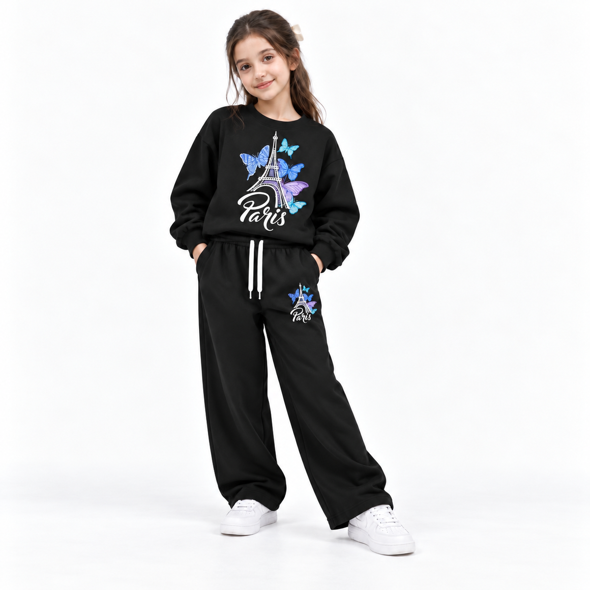 طقم بناتي Oversize من 8 حتى 14 سنة | Ensemble Fille Paris