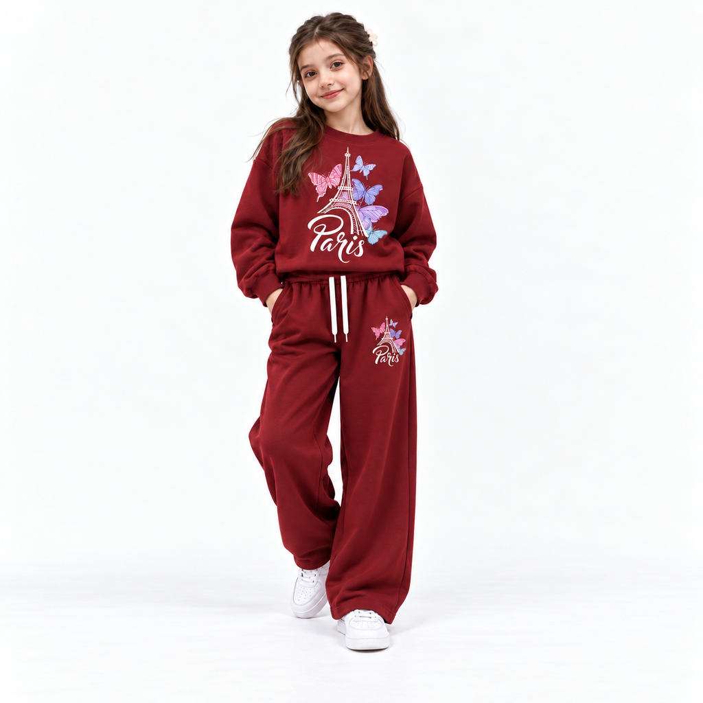 طقم بناتي Oversize من 8 حتى 14 سنة | Ensemble Fille Paris